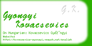 gyongyi kovacsevics business card